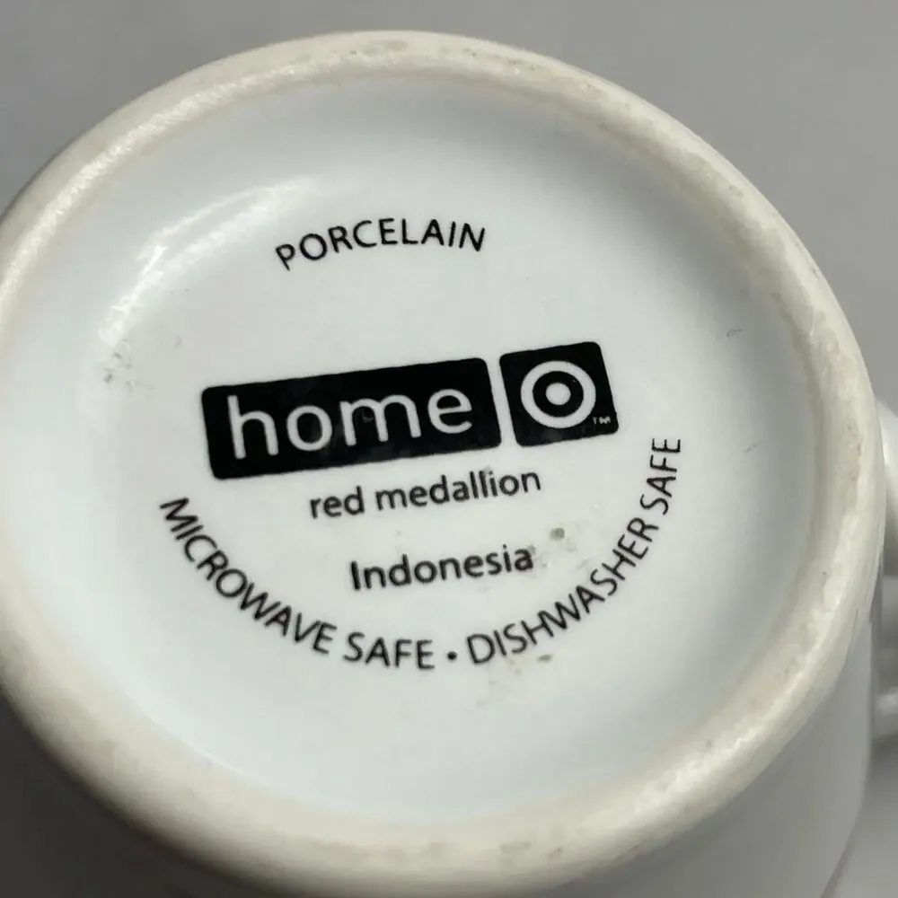 Pair of Home Red Medallion‎ Porcelain Coffee Mugs by Target